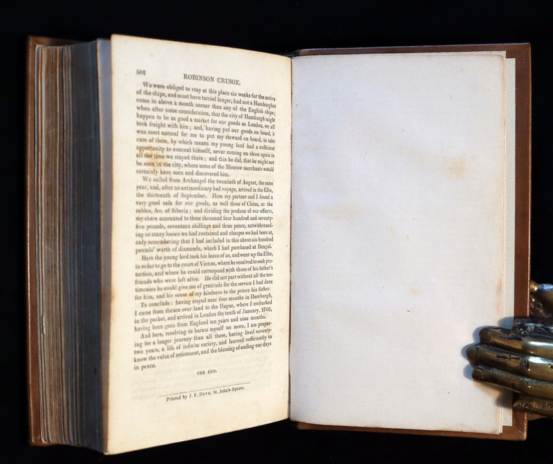 1831 Rare Book bound by Bayntun - THE LIFE & ADVENTURES OF ROBINSON CRUSOE. Illustrated.