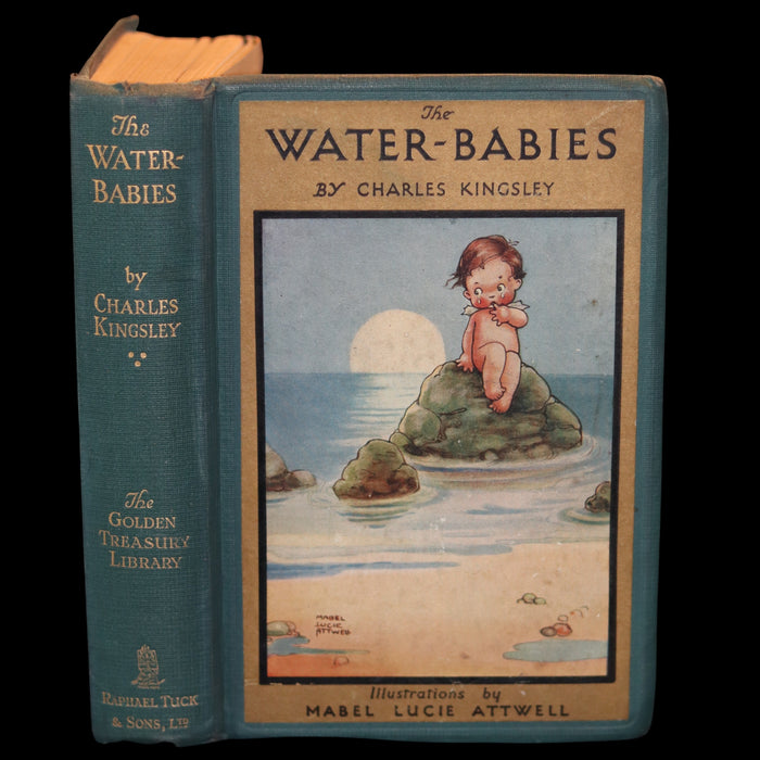 1920 Rare Book - Water-Babies, Fairy Tale for a Land-Baby Illustrated by Mabel Lucie Attwell.