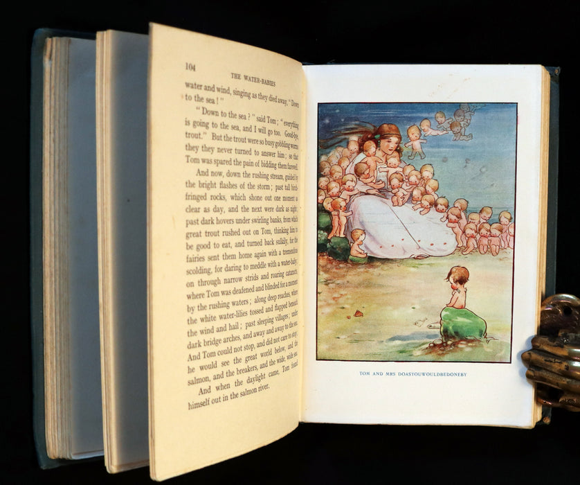 1920 Rare Book - Water-Babies, Fairy Tale for a Land-Baby Illustrated by Mabel Lucie Attwell.