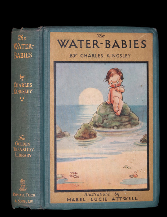 1920 Rare Book - Water-Babies, Fairy Tale for a Land-Baby Illustrated by Mabel Lucie Attwell.