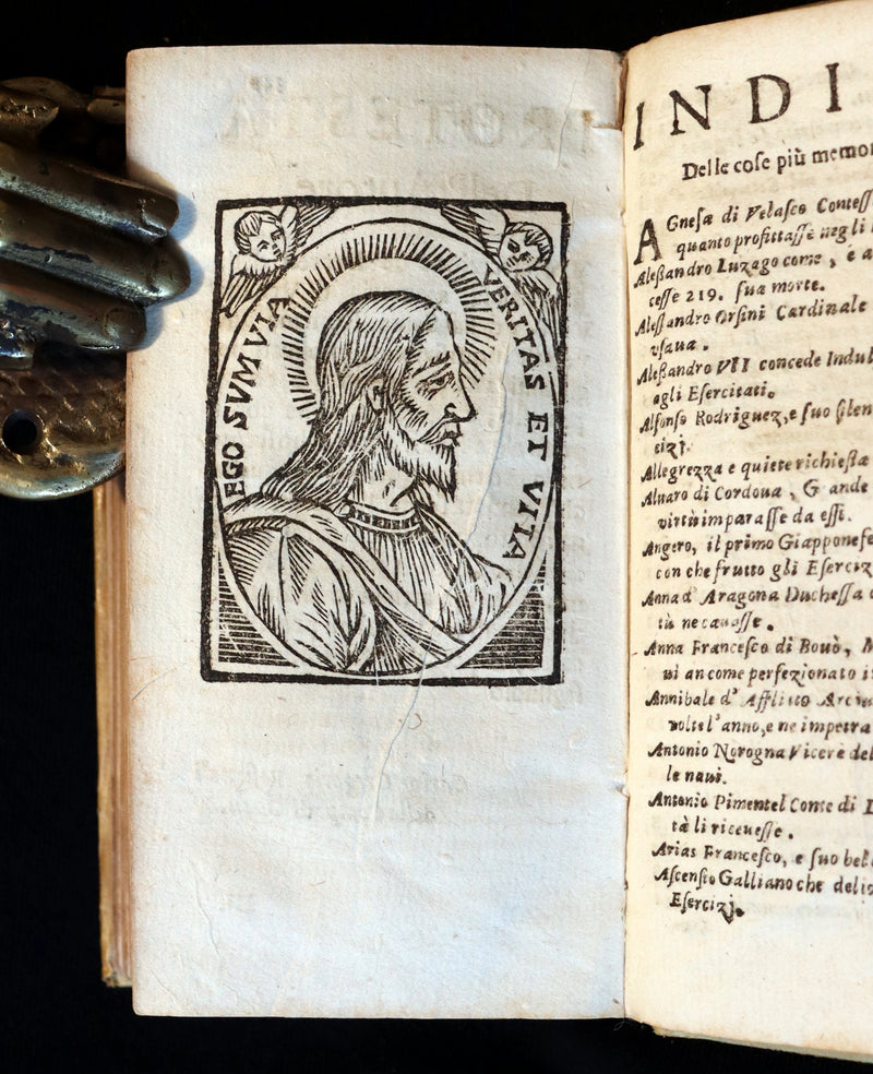 1699 Rare Italian Vellum Book - The Spiritual Exercises of St. Ignatius founder of the Society of Jesus (Jesuits).