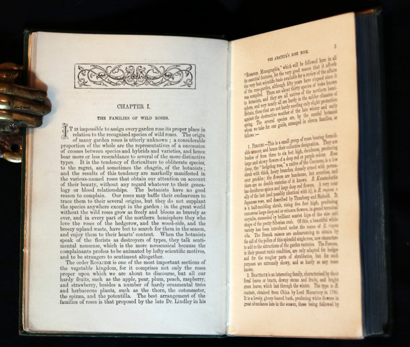 1894 Rare Victorian Gardening Book - The Amateur's Rose Book by the famous botanist James Shirley Hibberd.