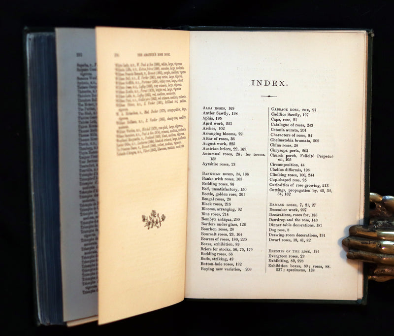 1894 Rare Victorian Gardening Book - The Amateur's Rose Book by the famous botanist James Shirley Hibberd.