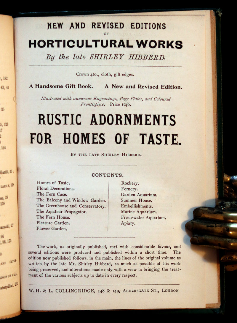 1894 Rare Victorian Gardening Book - The Amateur's Rose Book by the famous botanist James Shirley Hibberd.