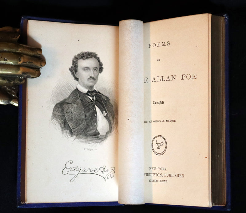 1876 Rare Victorian Book - Poems by Edgar Allan POE (The Raven, Lenore, Ulalume, ...)
