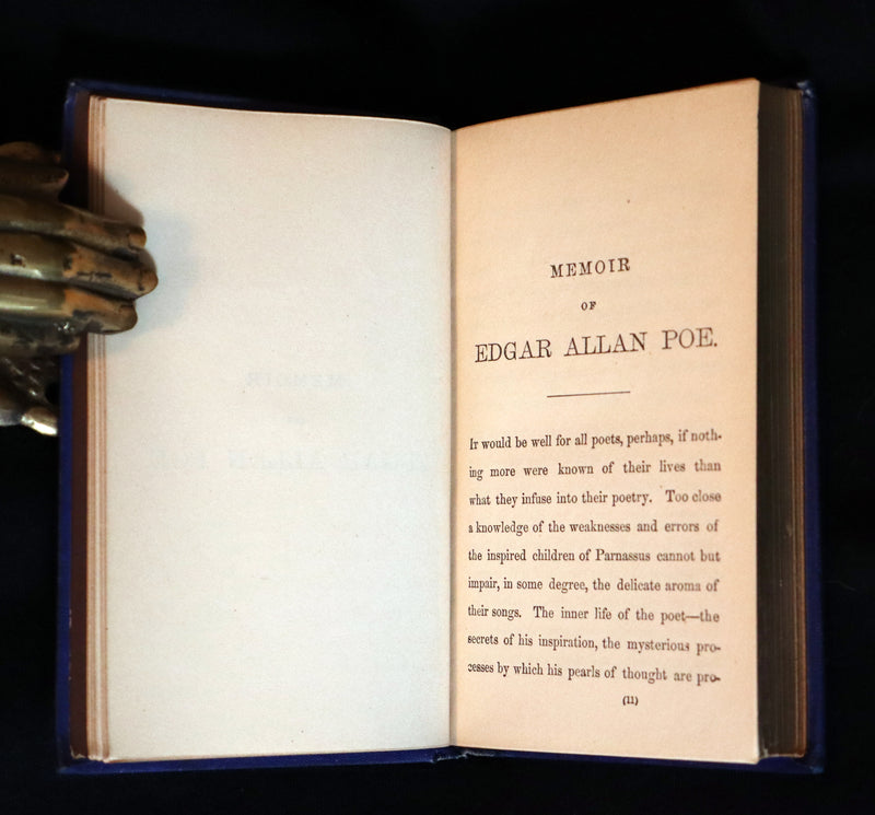 1876 Rare Victorian Book - Poems by Edgar Allan POE (The Raven, Lenore, Ulalume, ...)