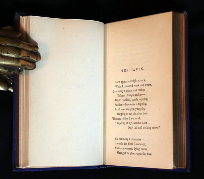 1876 Rare Victorian Book - Poems by Edgar Allan POE (The Raven, Lenore, Ulalume, ...)
