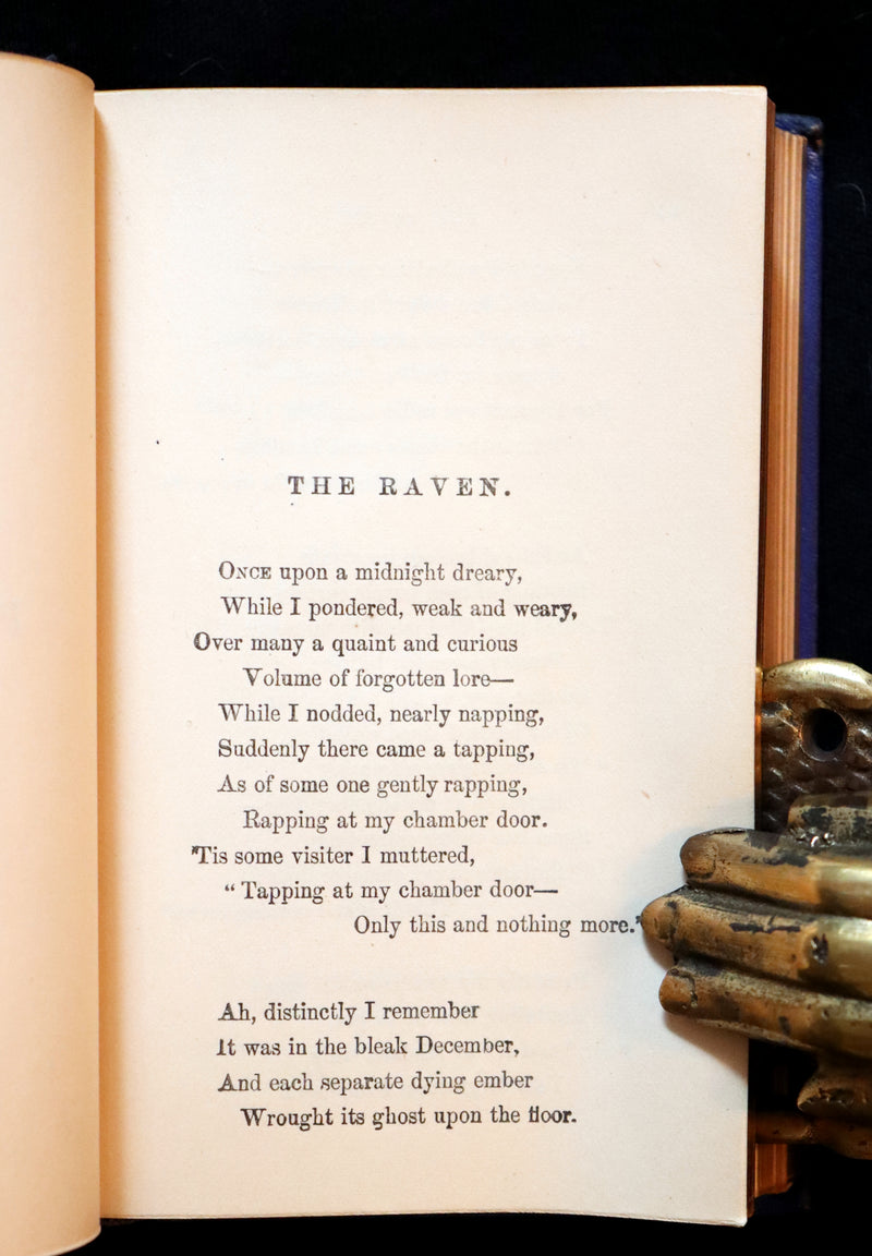 1876 Rare Victorian Book - Poems by Edgar Allan POE (The Raven, Lenore, Ulalume, ...)
