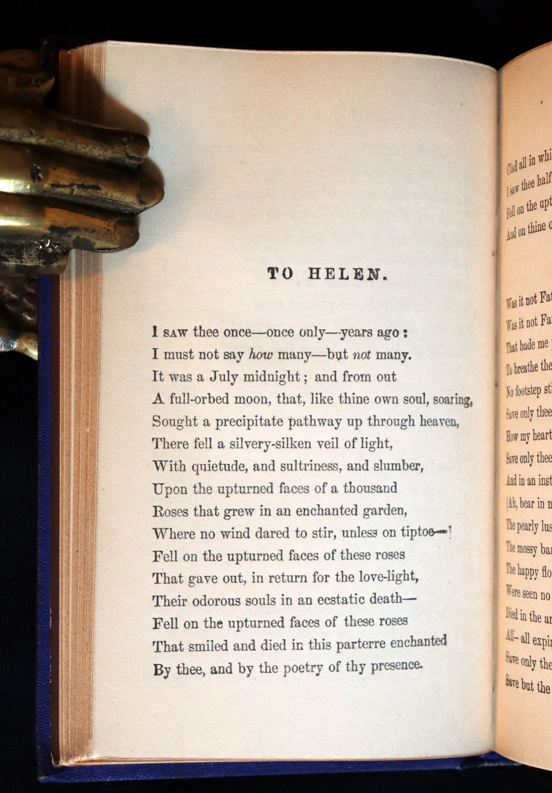 1876 Rare Victorian Book - Poems by Edgar Allan POE (The Raven, Lenore, Ulalume, ...)