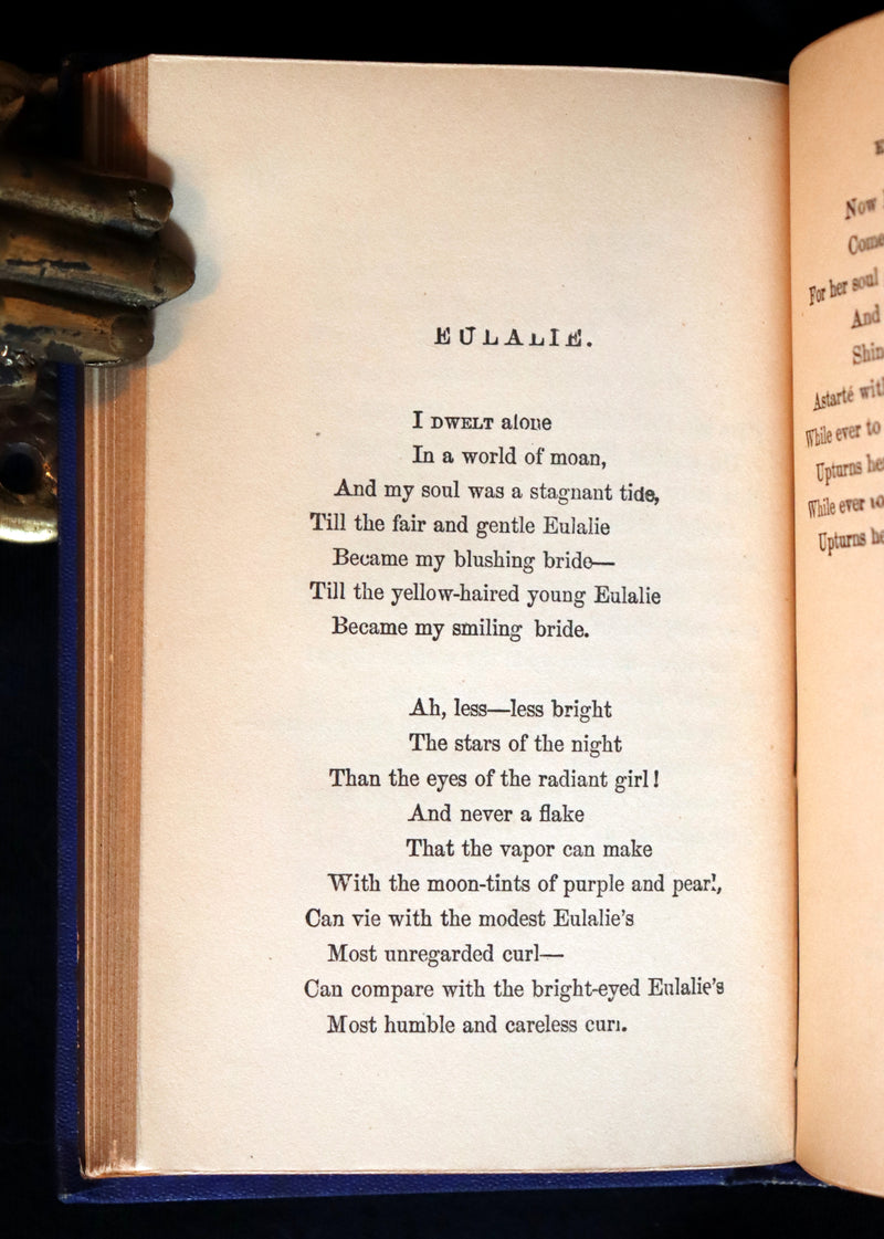 1876 Rare Victorian Book - Poems by Edgar Allan POE (The Raven, Lenore, Ulalume, ...)