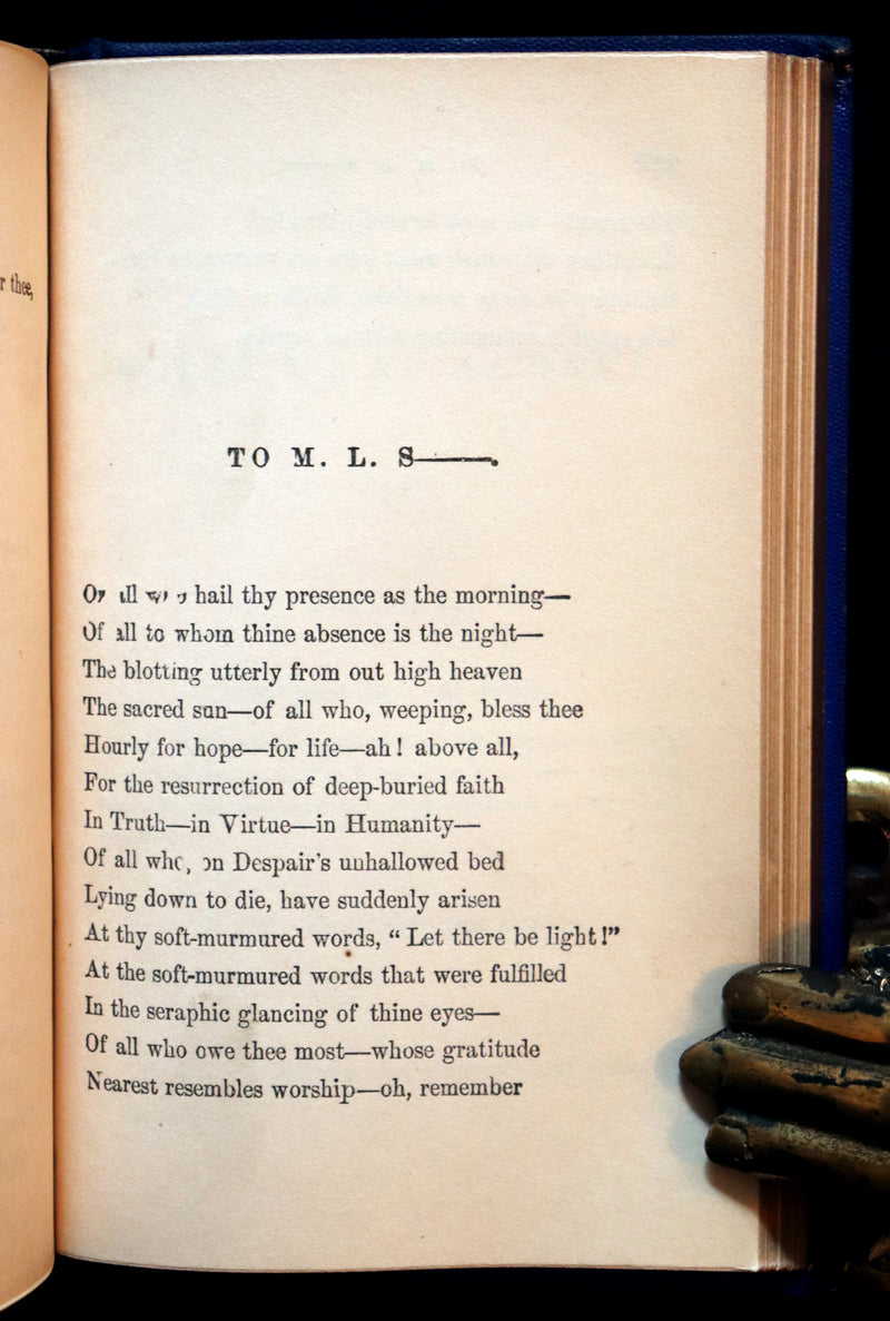 1876 Rare Victorian Book - Poems by Edgar Allan POE (The Raven, Lenore, Ulalume, ...)