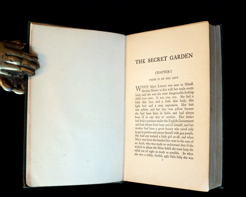 1911 Rare First Edition Book - The Secret Garden by Frances Hodgson Burnett Illustrated by Maria Louise Kirk.