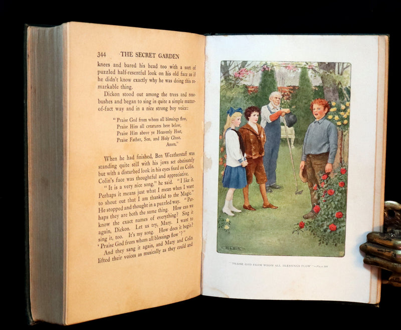 1911 Rare First Edition Book - The Secret Garden by Frances Hodgson Burnett Illustrated by Maria Louise Kirk.