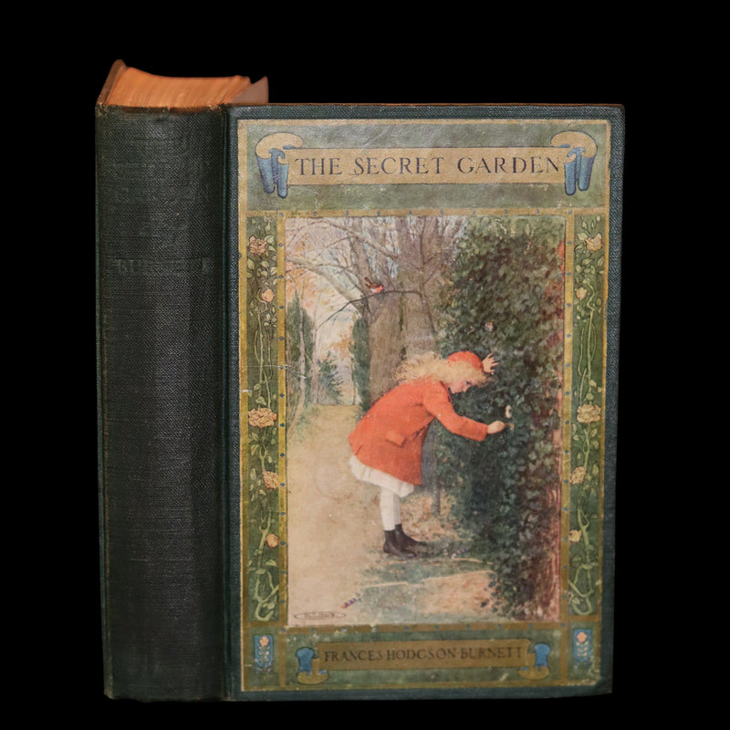 1911 Rare First Edition Book - The Secret Garden by Frances Hodgson Burnett Illustrated by Maria Louise Kirk.