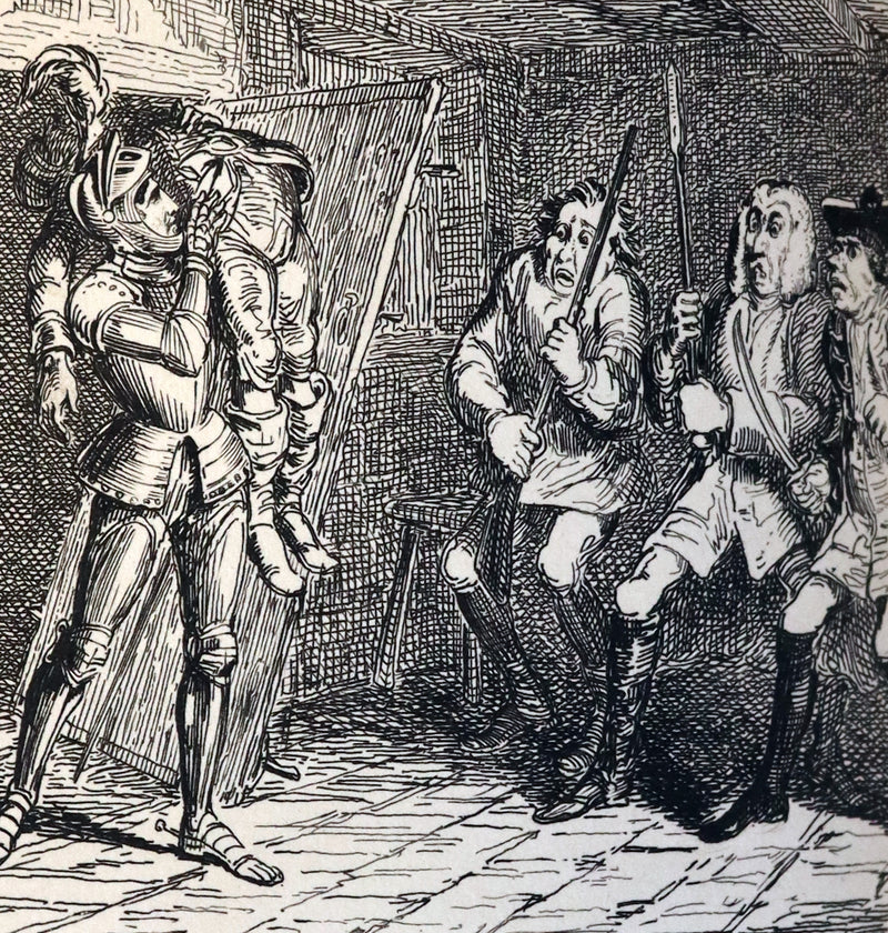 1832 Rare books bound in one by Morrell - Sir Launcelot Greaves & The Vicar of Wakefield illustrated by Cruikshank. 1stED.