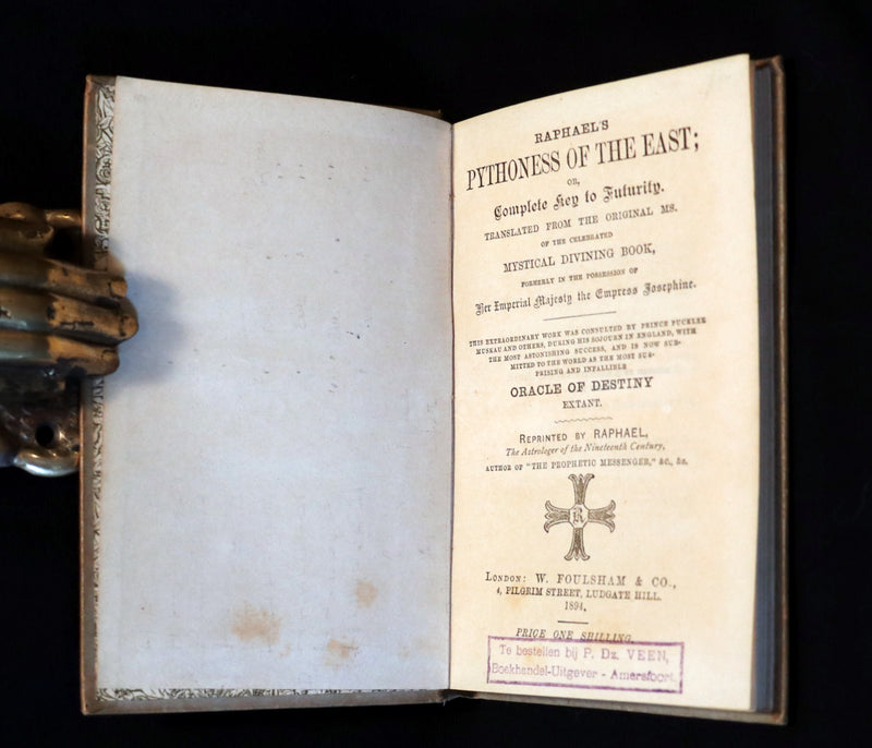 1894 Rare Fortune-Telling Book - Raphael's Pythoness of the East, or, Complete Key To Futurity.