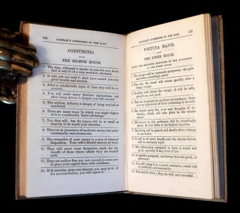 1894 Rare Fortune-Telling Book - Raphael's Pythoness of the East, or, Complete Key To Futurity.