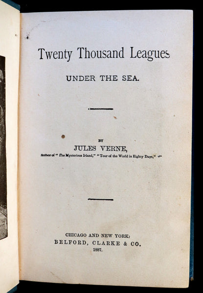1887 Scarce Edition - Twenty Thousand Leagues Under the Sea by Jules Verne.