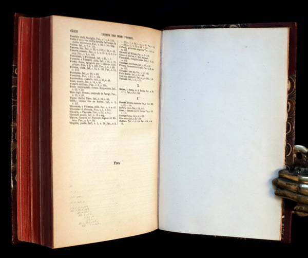 1889 Rare Italian Book - La Divina Commedia di DANTE ALIGHIERI - Divine Comedy.