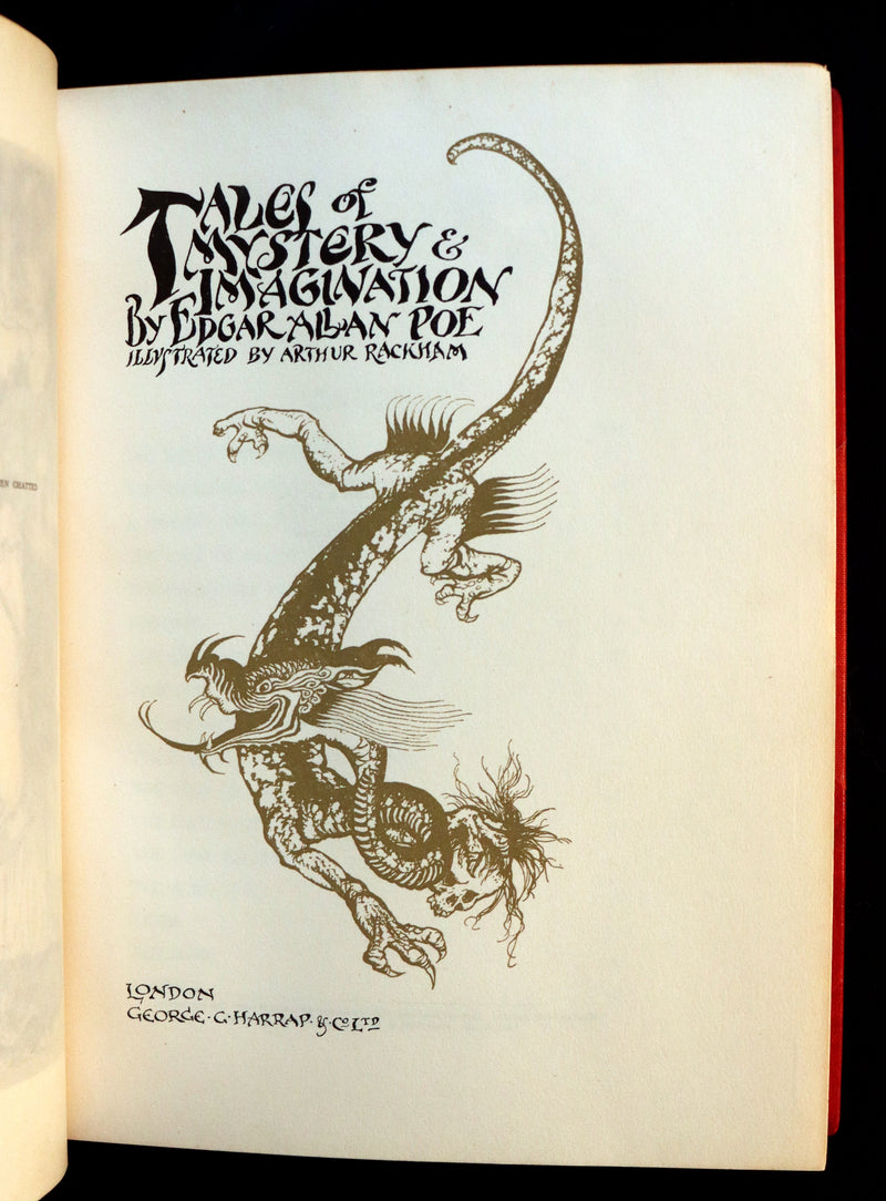 1935 Rare 1stED bound by Sangorski & Sutcliffe - Edgar Allan Poe TALES OF MYSTERY AND IMAGINATION illustrated by Arthur RACKHAM.