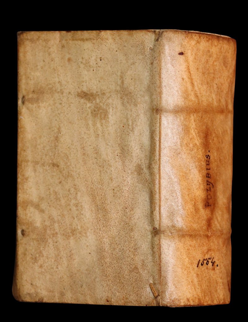 1554 Rare Latin Vellum Book - Polybius - Roman Republic's Histories - Megalopolitani Historiarum.