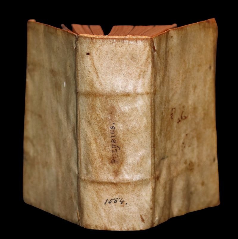 1554 Rare Latin Vellum Book - Polybius - Roman Republic's Histories - Megalopolitani Historiarum.