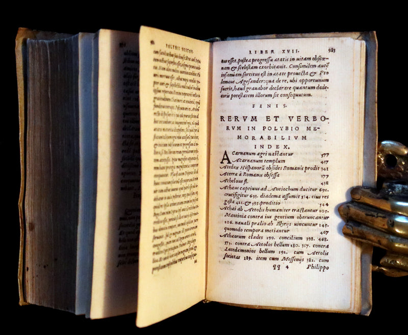 1554 Rare Latin Vellum Book - Polybius - Roman Republic's Histories - Megalopolitani Historiarum.