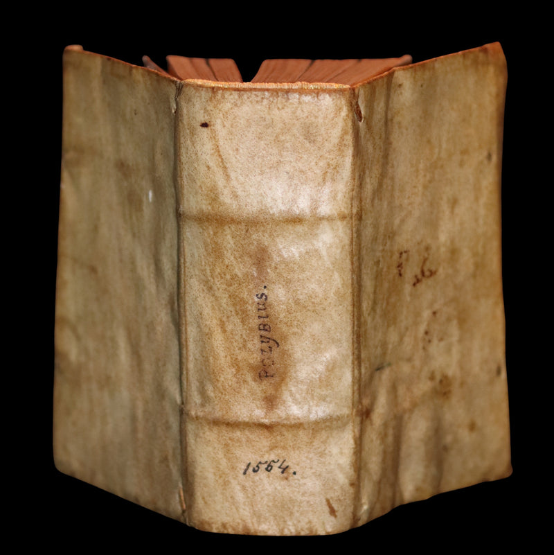 1554 Rare Latin Vellum Book - Polybius - Roman Republic's Histories - Megalopolitani Historiarum.