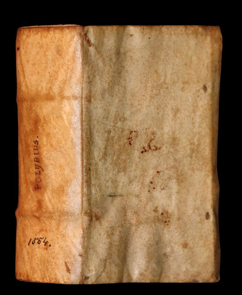 1554 Rare Latin Vellum Book - Polybius - Roman Republic's Histories - Megalopolitani Historiarum.