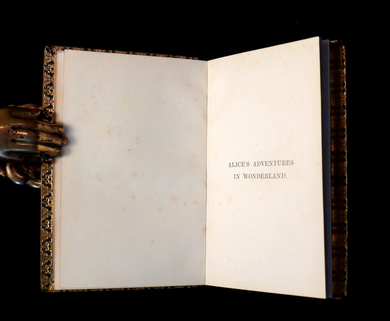 1868-1872 Fine Bayntun-Riviere Binding Book set - Alice's Adventures in Wonderland (WITH) 1stED Through the Looking-Glass and What Alice Found There.