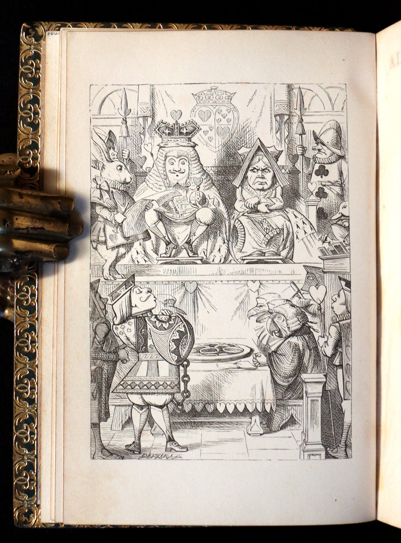 1868-1872 Fine Bayntun-Riviere Binding Book set - Alice's Adventures in Wonderland (WITH) 1stED Through the Looking-Glass and What Alice Found There.