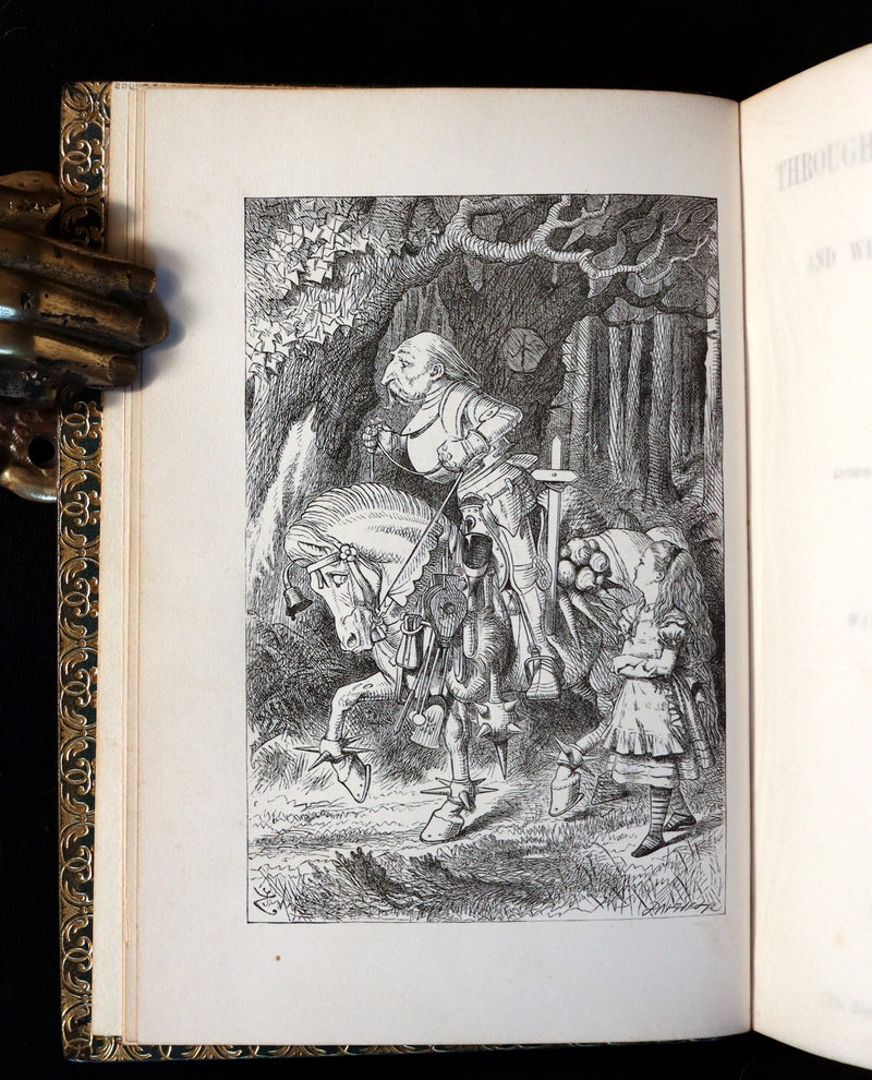 1868-1872 Fine Bayntun-Riviere Binding Book set - Alice's Adventures in Wonderland (WITH) 1stED Through the Looking-Glass and What Alice Found There.