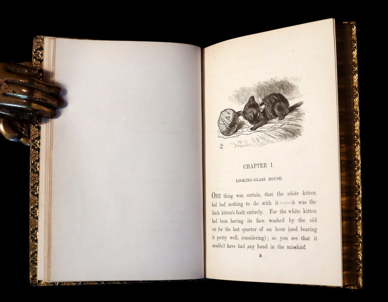 1868-1872 Fine Bayntun-Riviere Binding Book set - Alice's Adventures in Wonderland (WITH) 1stED Through the Looking-Glass and What Alice Found There.