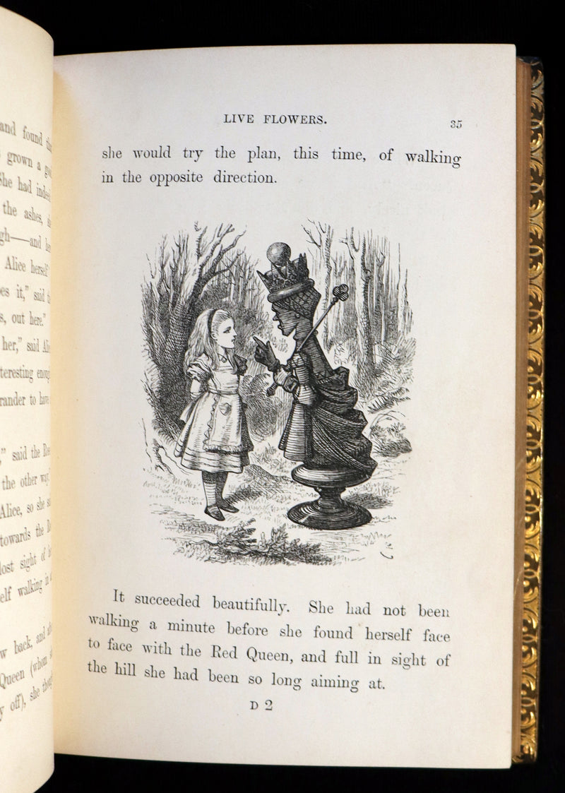 1868-1872 Fine Bayntun-Riviere Binding Book set - Alice's Adventures in Wonderland (WITH) 1stED Through the Looking-Glass and What Alice Found There.