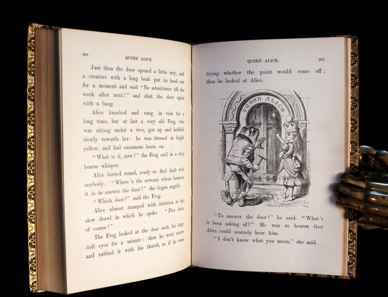 1868-1872 Fine Bayntun-Riviere Binding Book set - Alice's Adventures in Wonderland (WITH) 1stED Through the Looking-Glass and What Alice Found There.