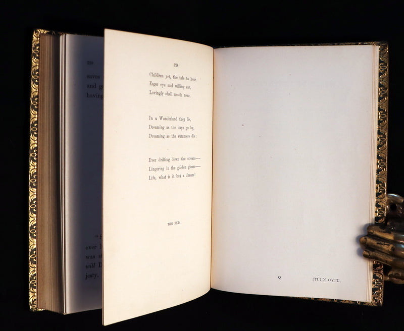 1868-1872 Fine Bayntun-Riviere Binding Book set - Alice's Adventures in Wonderland (WITH) 1stED Through the Looking-Glass and What Alice Found There.