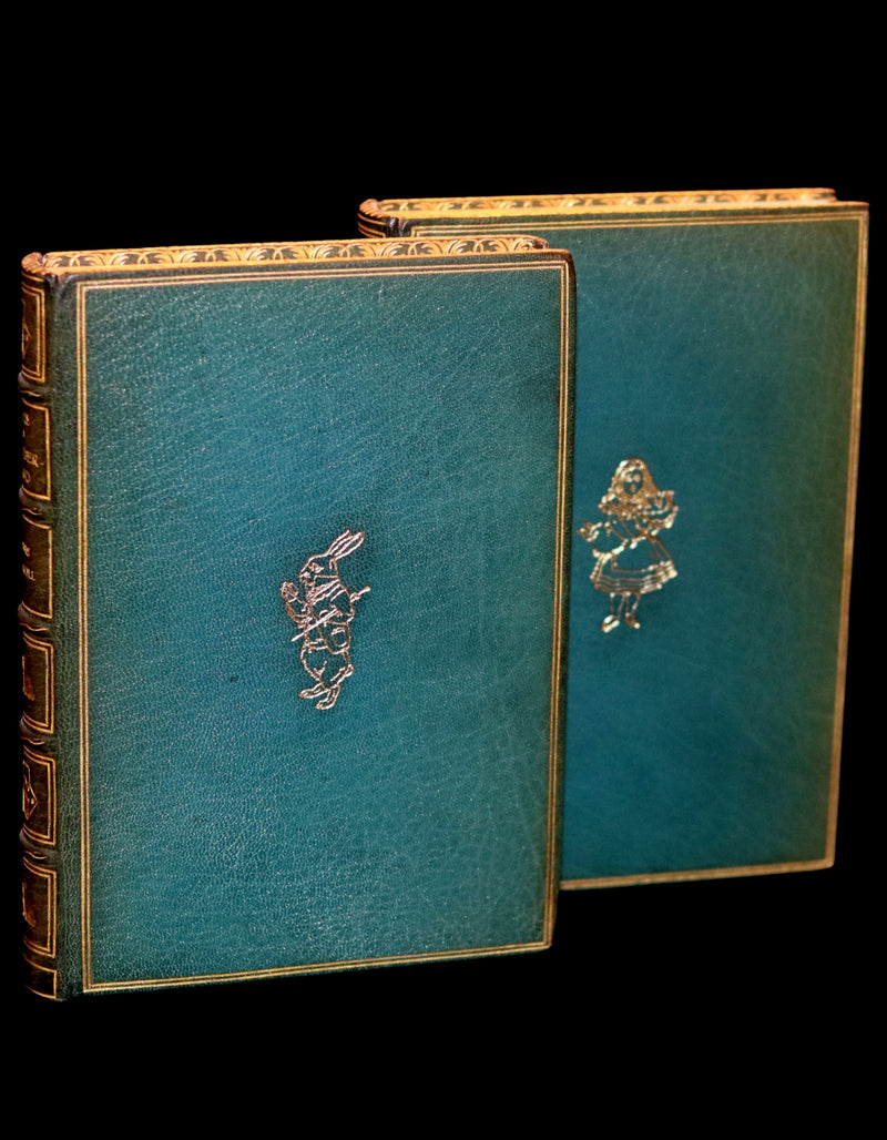 1868-1872 Fine Bayntun-Riviere Binding Book set - Alice's Adventures in Wonderland (WITH) 1stED Through the Looking-Glass and What Alice Found There.