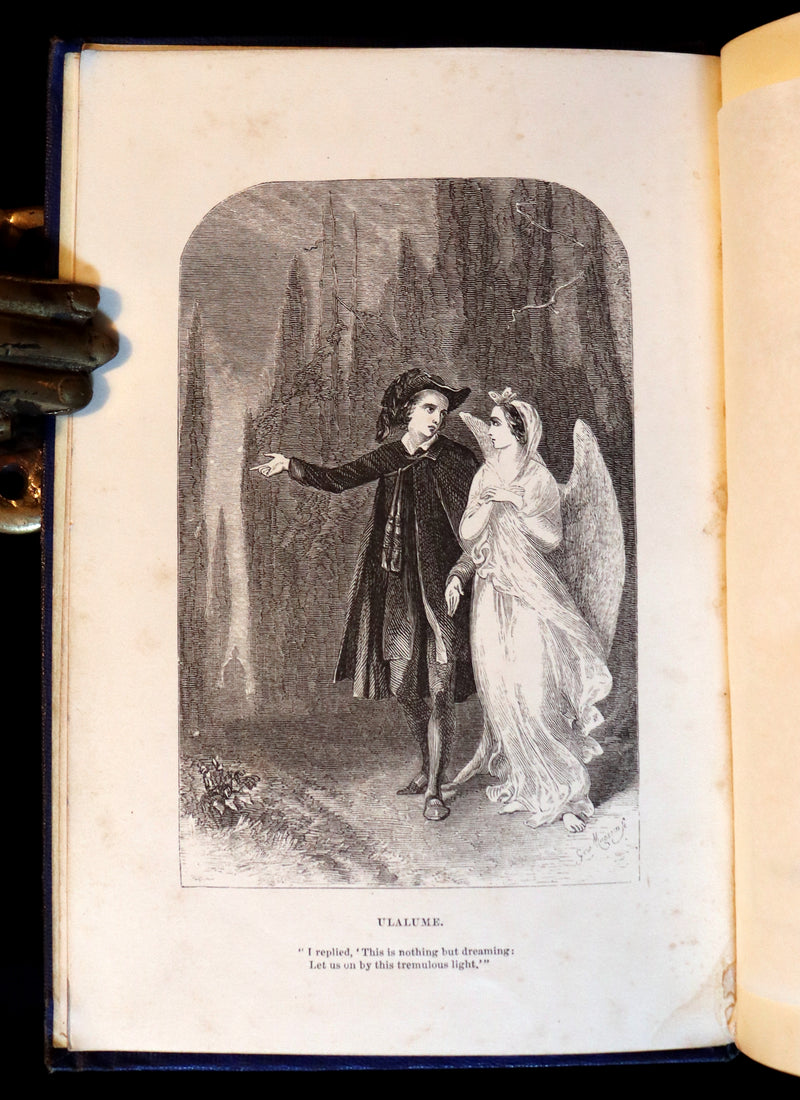 1859 Rare Illustrated Book - The Poetical Works of EDGAR ALLAN POE with A Notice of his Life.