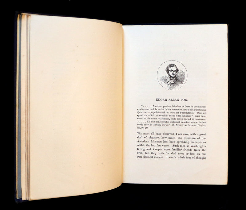 1859 Rare Illustrated Book - The Poetical Works of EDGAR ALLAN POE with A Notice of his Life.