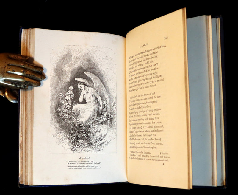 1859 Rare Illustrated Book - The Poetical Works of EDGAR ALLAN POE with A Notice of his Life.