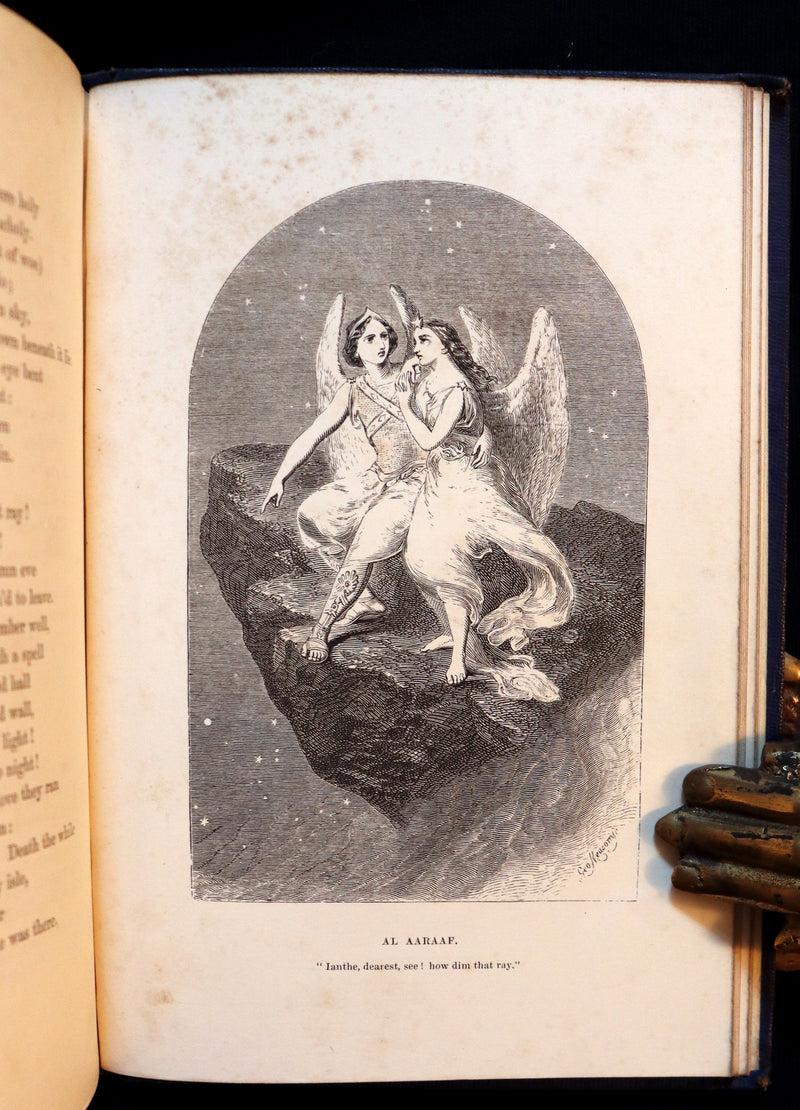 1859 Rare Illustrated Book - The Poetical Works of EDGAR ALLAN POE with A Notice of his Life.