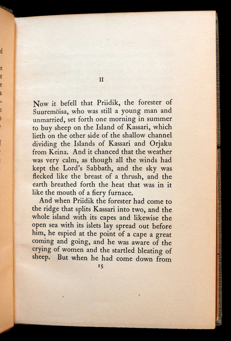 1930 Rare First Edition on Werewolves - (Sudenmorsian ) THE WOLF'S BRIDE: A TALE FROM ESTONIA by Aino Kallas.