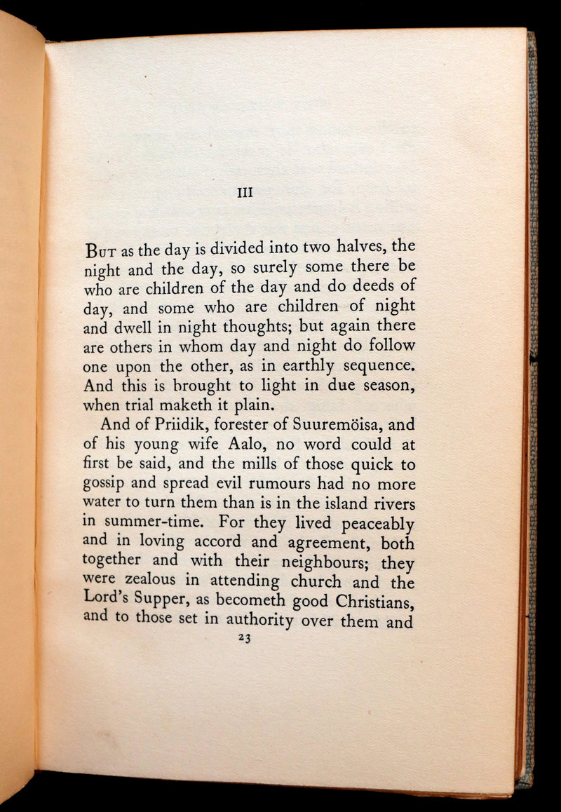 1930 Rare First Edition on Werewolves - (Sudenmorsian ) THE WOLF'S BRIDE: A TALE FROM ESTONIA by Aino Kallas.