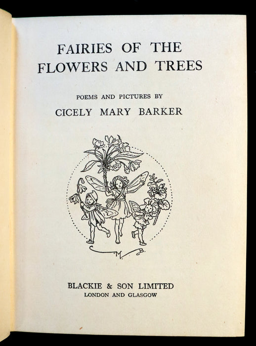 1950 Rare Cicely Mary Barker Book - FAIRIES OF THE FLOWERS AND TREES. First Edition.