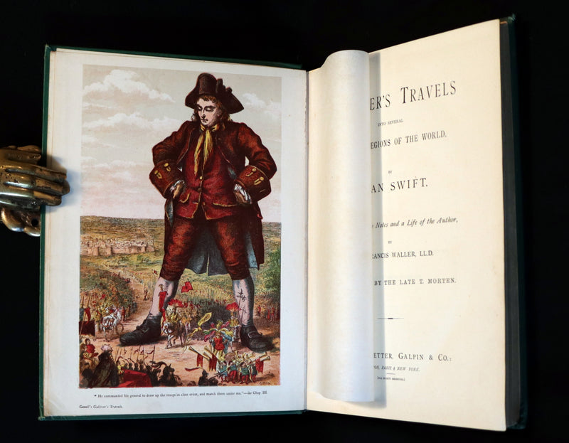 1884 Rare Victorian Book - GULLIVER's Travels Into Several Remote Nations of the World illustrated by Thomas Morten.