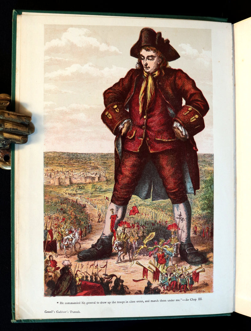 1884 Rare Victorian Book - GULLIVER's Travels Into Several Remote Nations of the World illustrated by Thomas Morten.