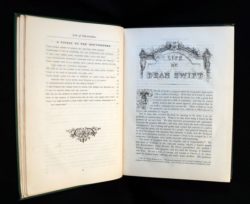1884 Rare Victorian Book - GULLIVER's Travels Into Several Remote Nations of the World illustrated by Thomas Morten.