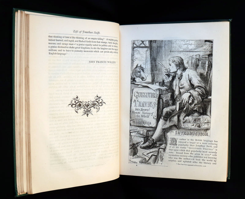 1884 Rare Victorian Book - GULLIVER's Travels Into Several Remote Nations of the World illustrated by Thomas Morten.