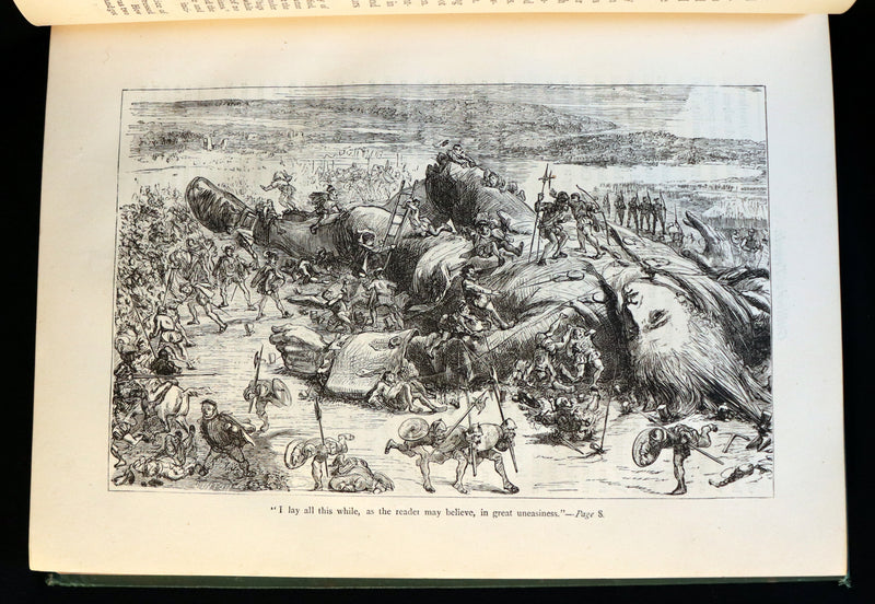1884 Rare Victorian Book - GULLIVER's Travels Into Several Remote Nations of the World illustrated by Thomas Morten.