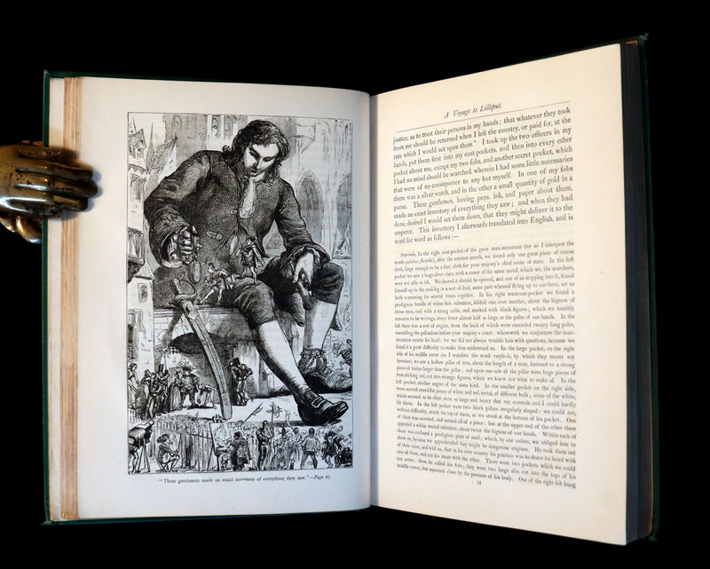 1884 Rare Victorian Book - GULLIVER's Travels Into Several Remote Nations of the World illustrated by Thomas Morten.